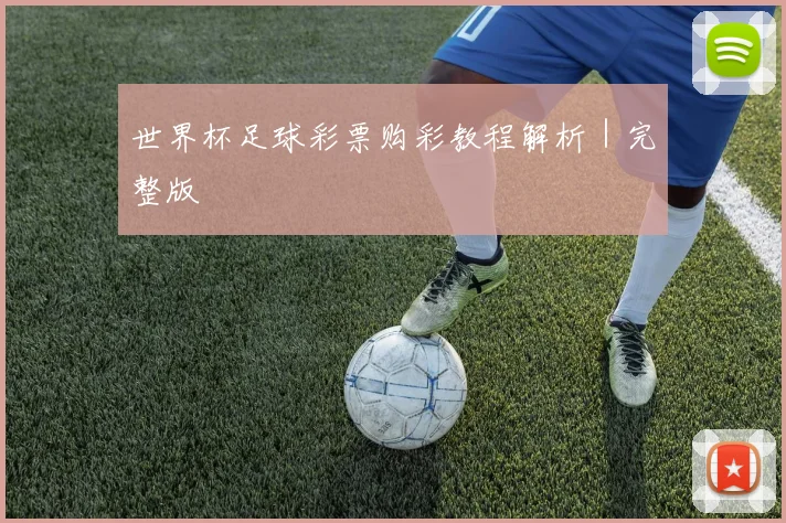 世界杯足球彩票购彩教程解析｜完整版
